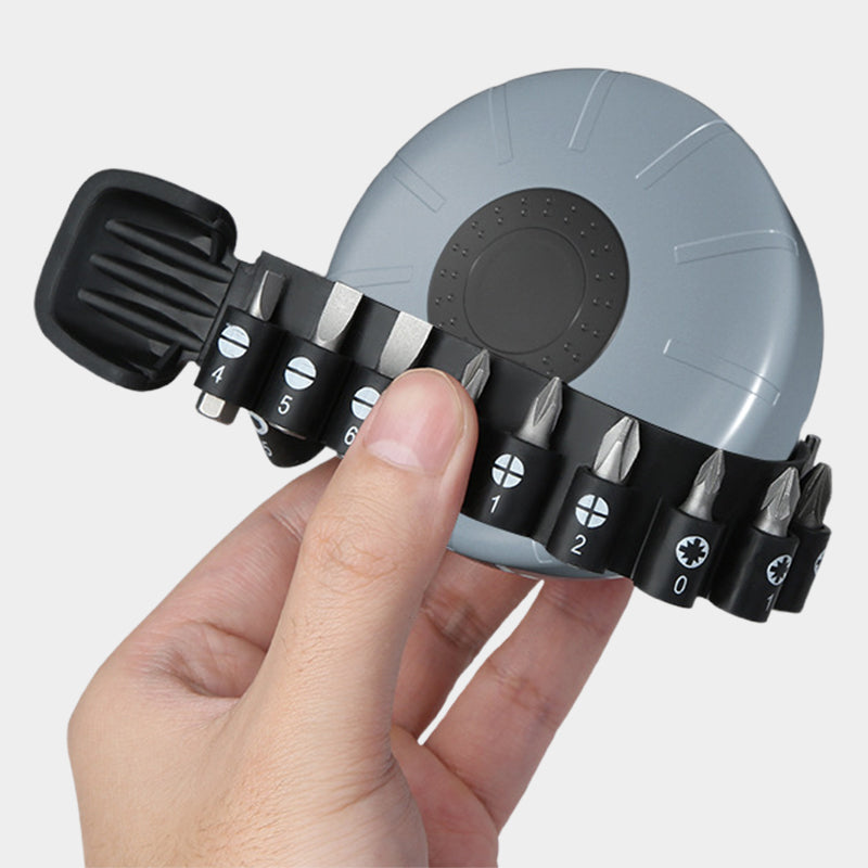 🔧Bærbart magnetisk bits- og skralle-skrutrekkersett - 21 deler