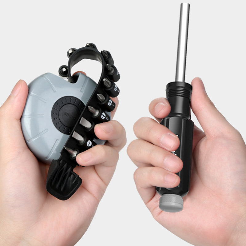 🔧Bærbart magnetisk bits- og skralle-skrutrekkersett - 21 deler