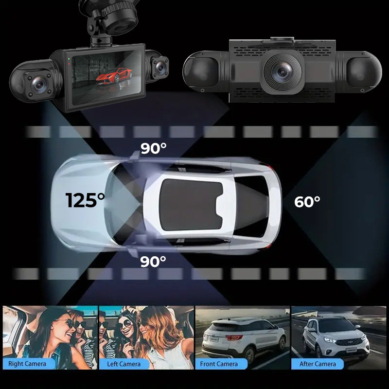 1080p 4-kanals bilkamera med G-sensor