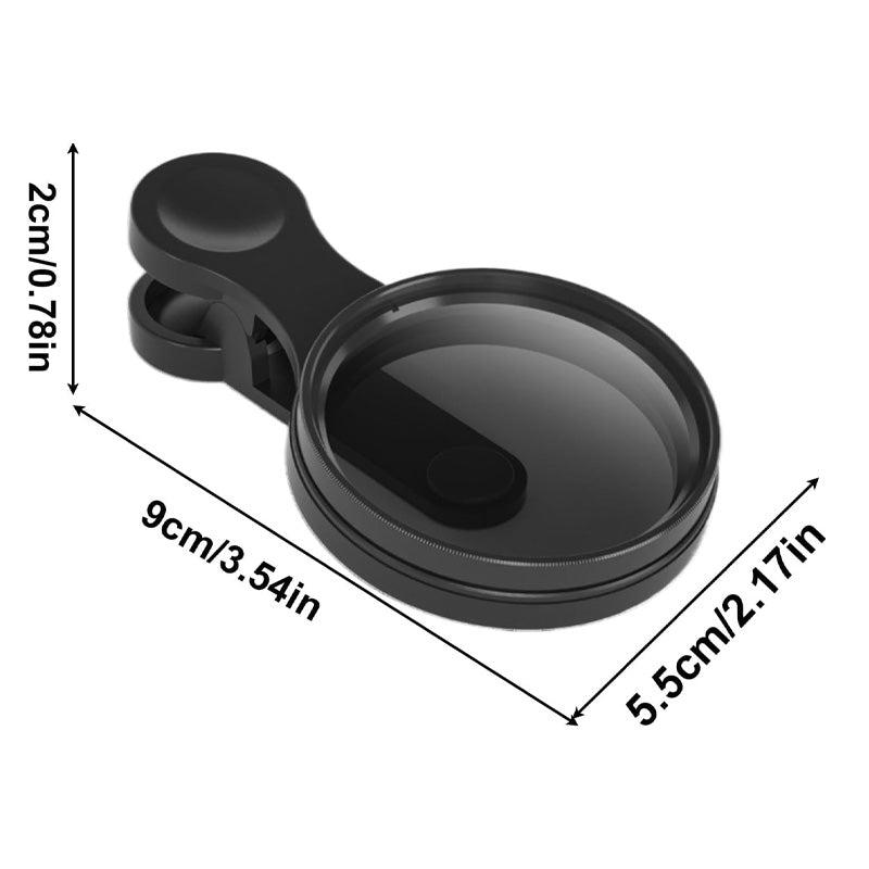 Cirkulärt polarisationsfilter med ultrasmalt clips