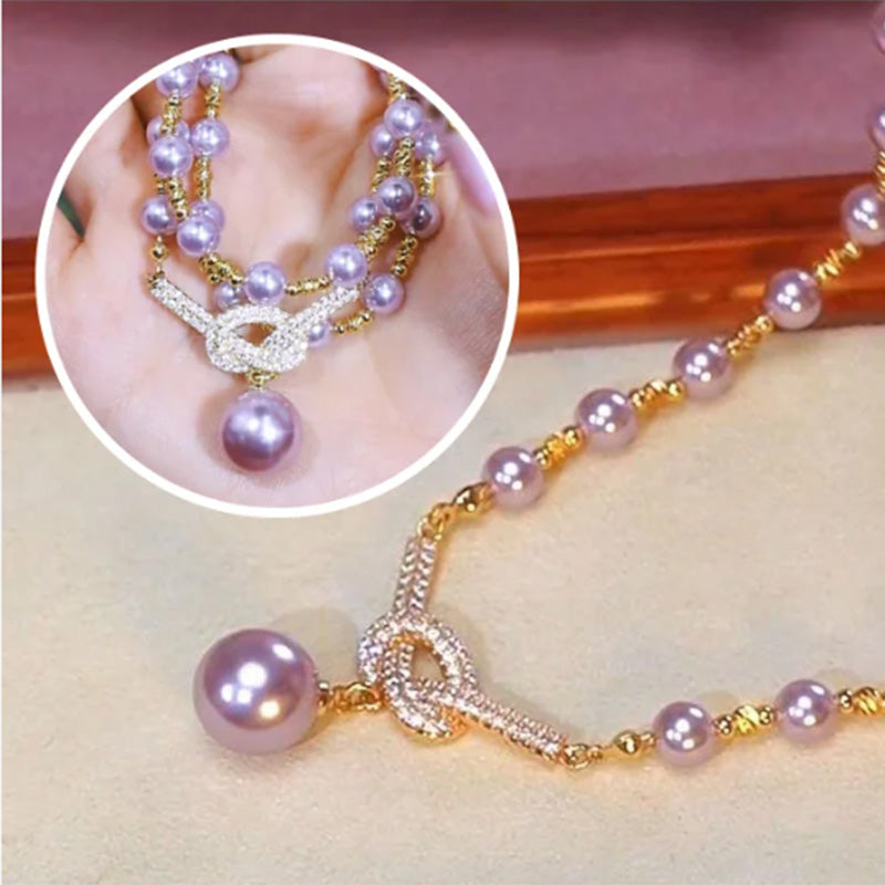 Elegant halsband med simulerad pärla för kvinnor