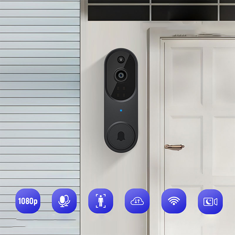 Smart Hem Trådlös HD Videodörrklocka och Klocka