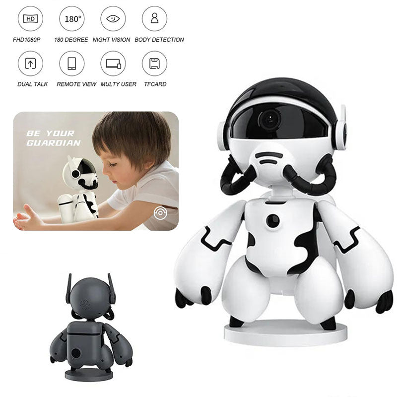 đ„T3 Robot LĂ„geffekts PIR-kamera 360 Pan Tilt Head WiFi TrĂ„dlös kamera Ultra HD 4K Personifierad Kreativ