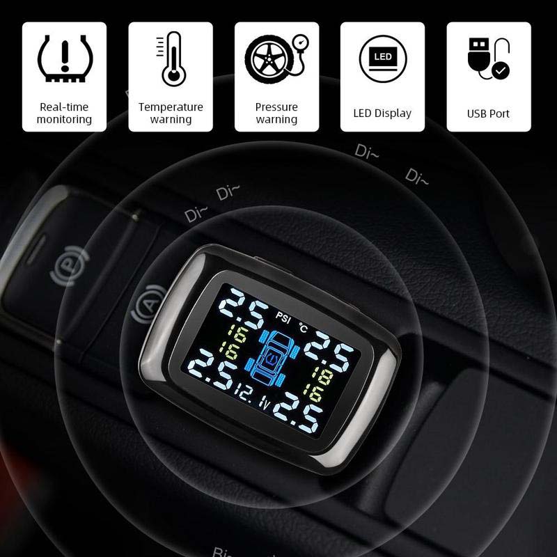 đ„TrĂ„dlöst system för övervakning av dĂ€cktryck (TPMS) för bilar