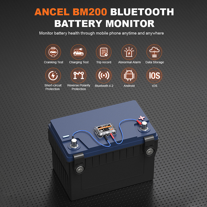 đ„Portabel 12V Bluetooth batterihĂ€lsomonitor