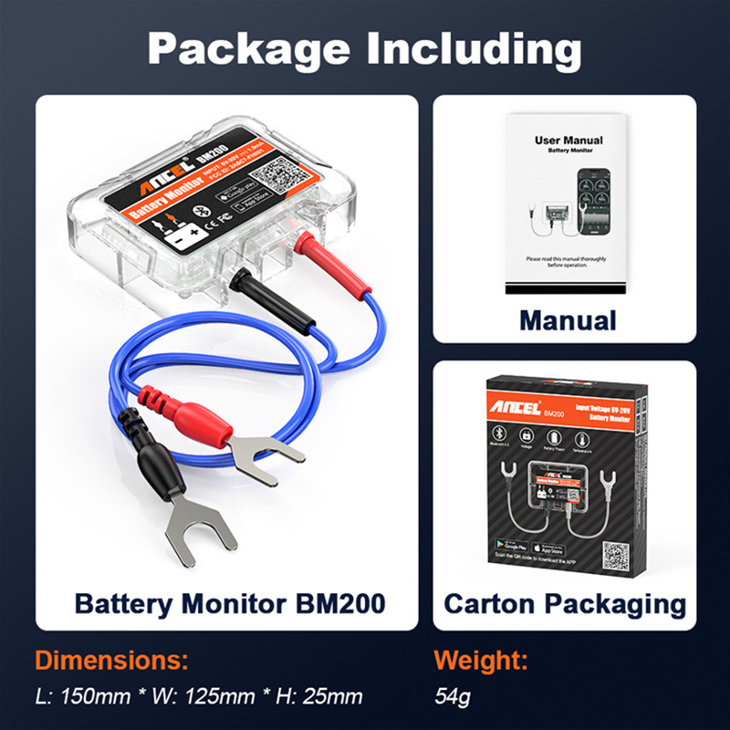 đ„Portabel 12V Bluetooth batterihĂ€lsomonitor