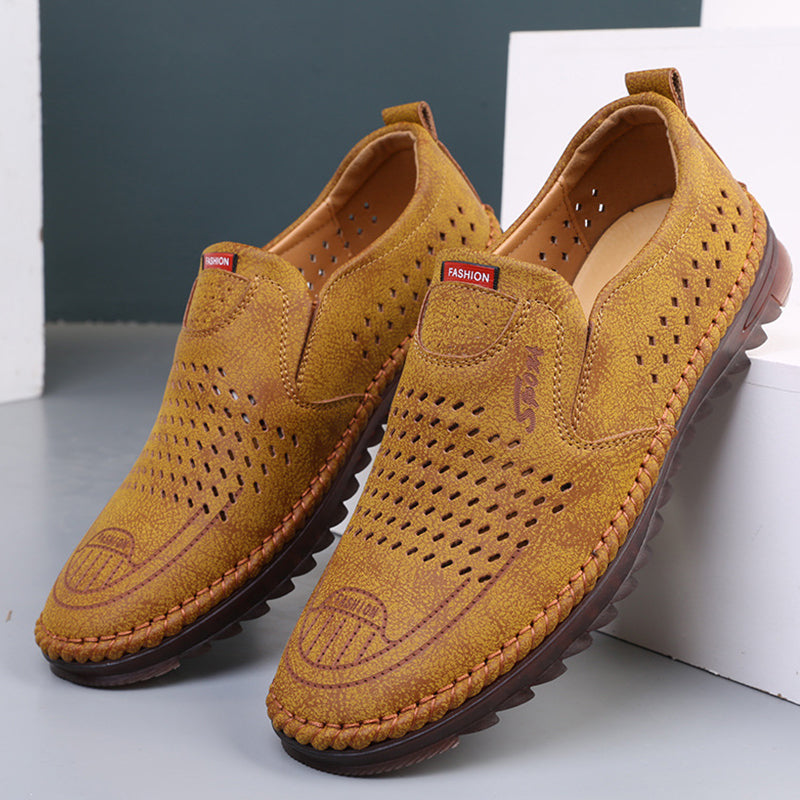đ„2025 Sommarkomfortđ„Handgjorda Fritidsskor i LĂ€der För MĂ€n