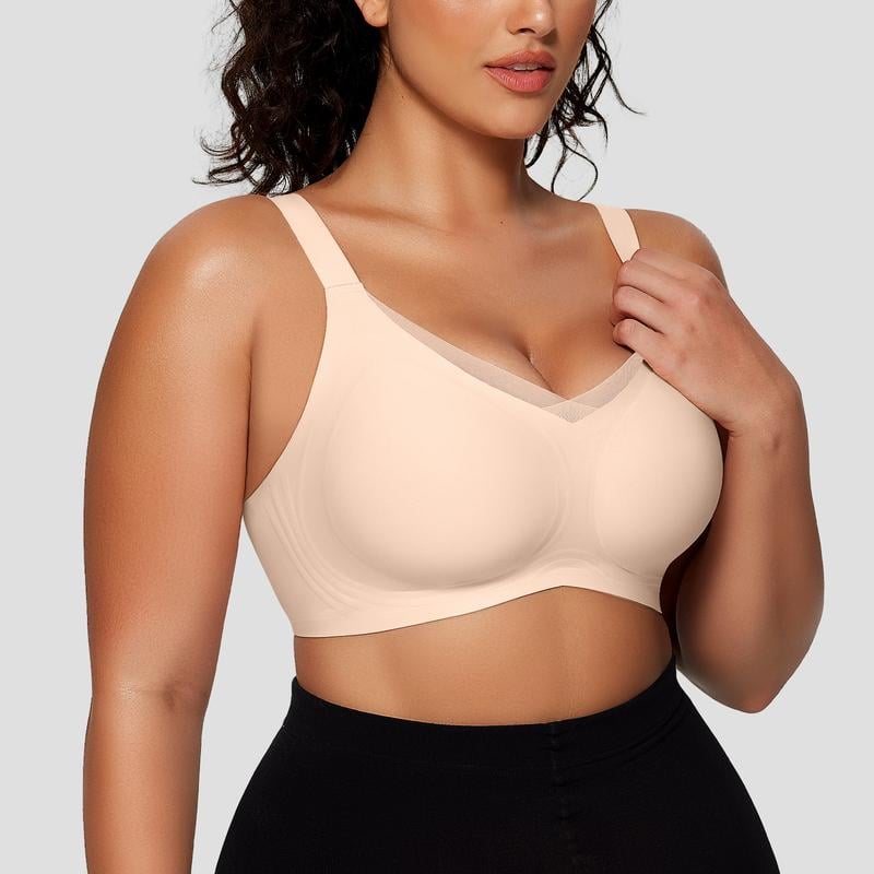 đ„FĂ„ 49% rabatt för dig! đKvinnors trĂ„dlösa V-ringad mesh sömlös push-up-bh
