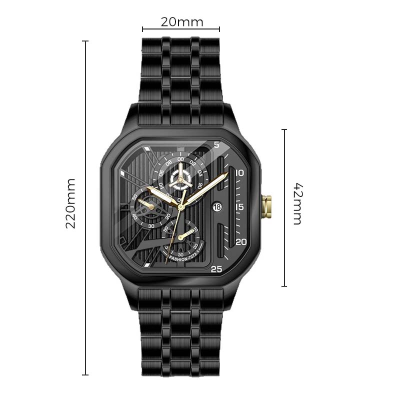 đ„đ„BegrĂ€nsad upplagađ„Square Quartz herrklocka