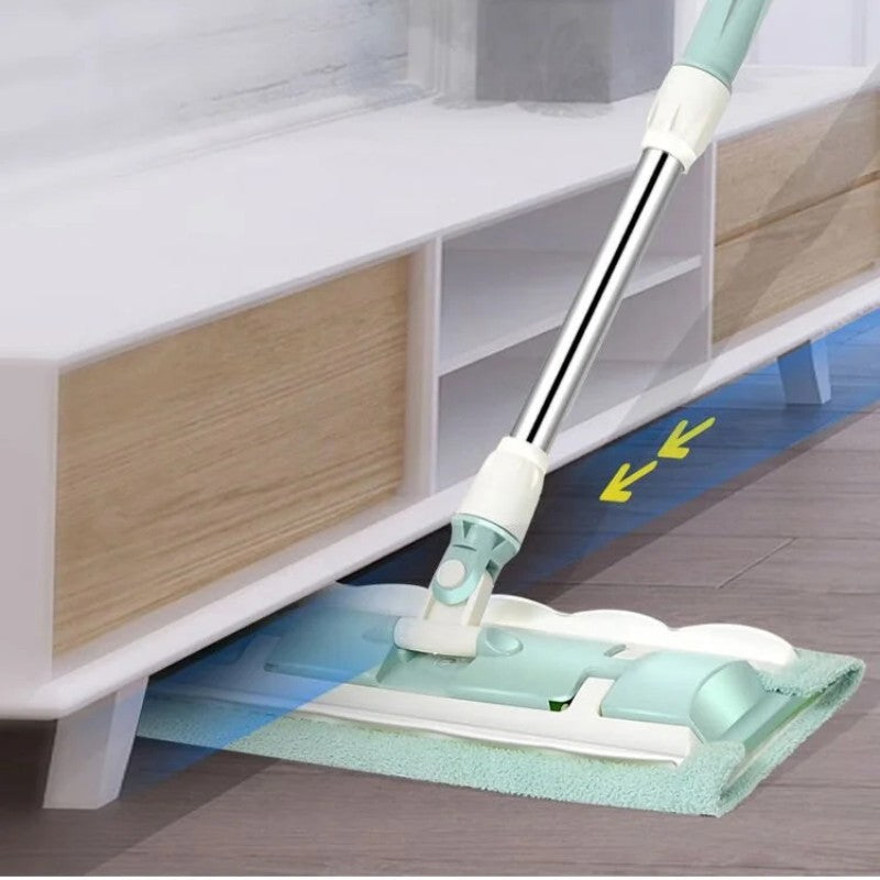 đVarm försĂ€ljning 50% rabatđ„Flatmopp med rostfritt stĂ„lhandtag med Ă„teranvĂ€ndbara tvĂ€ttbara moppdukar