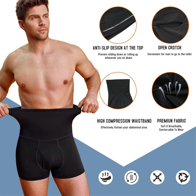 Herrshorts med hög midja och magkontroll
