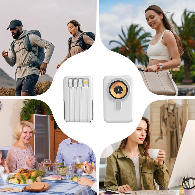 đ„Magnetisk powerbank med stativ och kabel