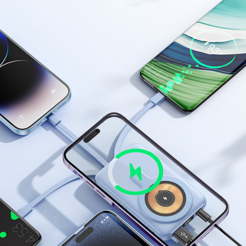 đ„Magnetisk powerbank med stativ och kabel