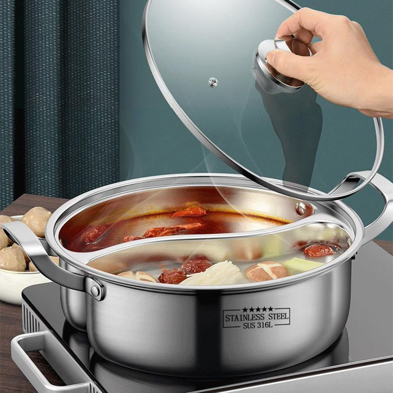 ⏳Tidsbegränsad special🍲Förtjockad varmgryta i rostfritt stål med dubbel smak🏘️