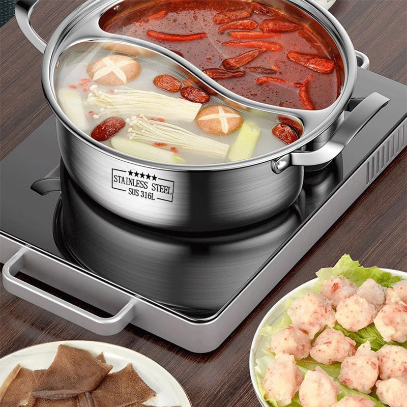 ⏳Tidsbegränsad special🍲Förtjockad varmgryta i rostfritt stål med dubbel smak🏘️