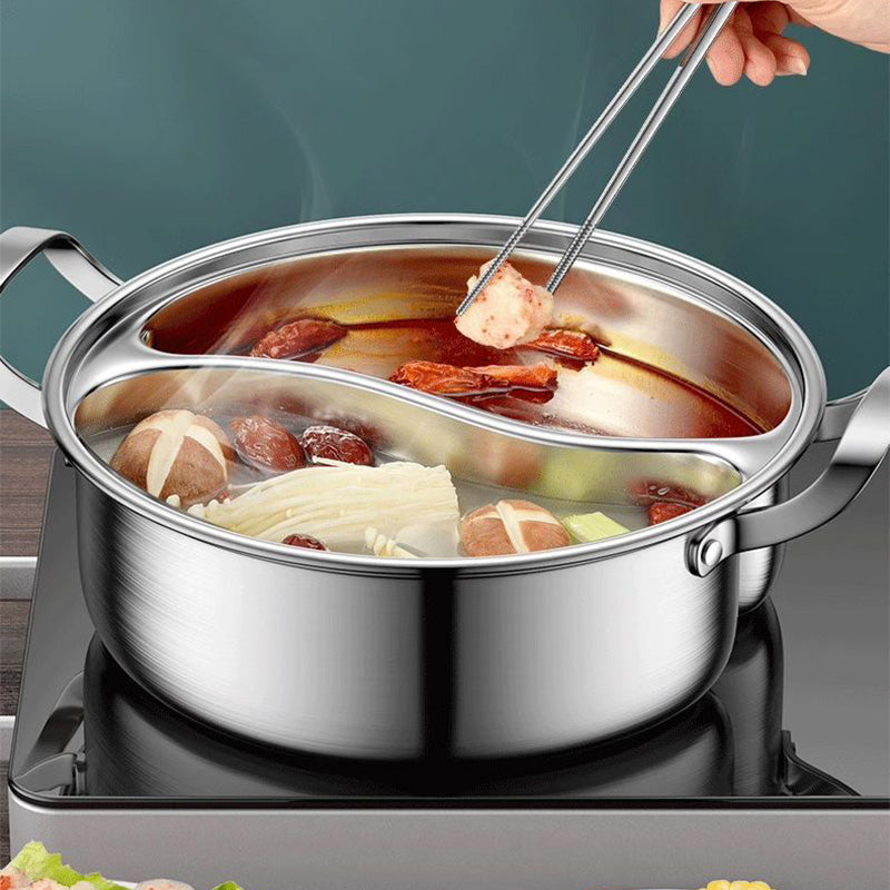 ⏳Tidsbegränsad special🍲Förtjockad varmgryta i rostfritt stål med dubbel smak🏘️