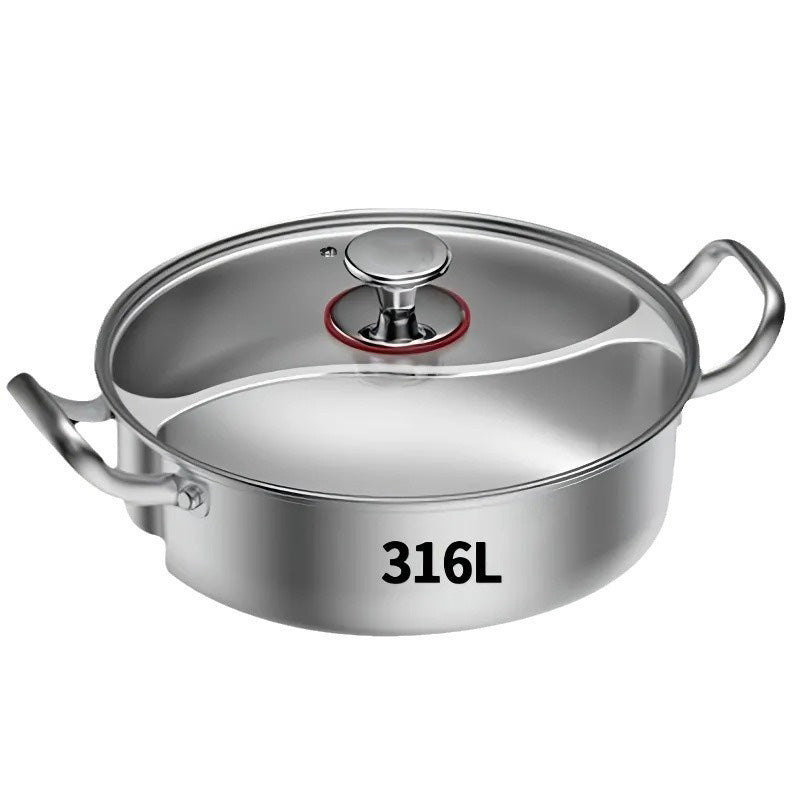 ⏳Tidsbegränsad special🍲Förtjockad varmgryta i rostfritt stål med dubbel smak🏘️