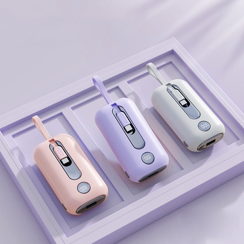 đ±Supersnabb laddningsbar powerbank med inbyggda kablarâš50 procent prisreduktion under en begrĂ€nsad tidâš