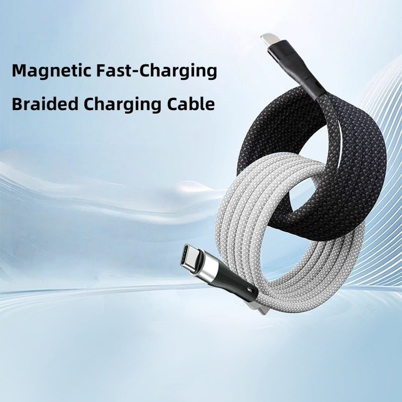 đ„Magnetisk snabbladdningskabel med flĂ€tad design och multikompatibilitet