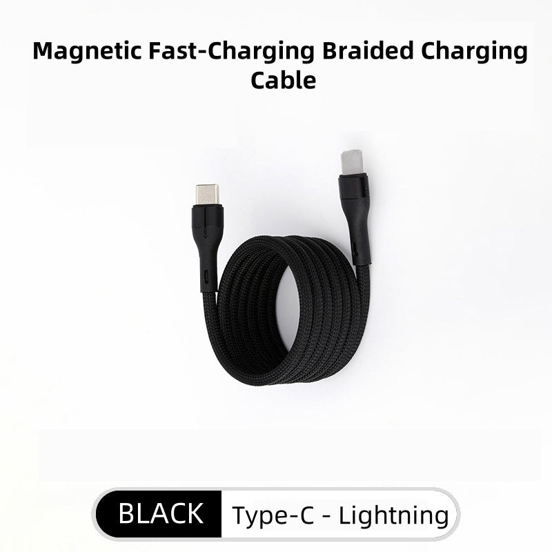đ„Magnetisk snabbladdningskabel med flĂ€tad design och multikompatibilitet