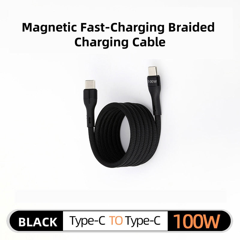 đ„Magnetisk snabbladdningskabel med flĂ€tad design och multikompatibilitet