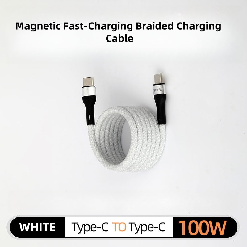 đ„Magnetisk snabbladdningskabel med flĂ€tad design och multikompatibilitet