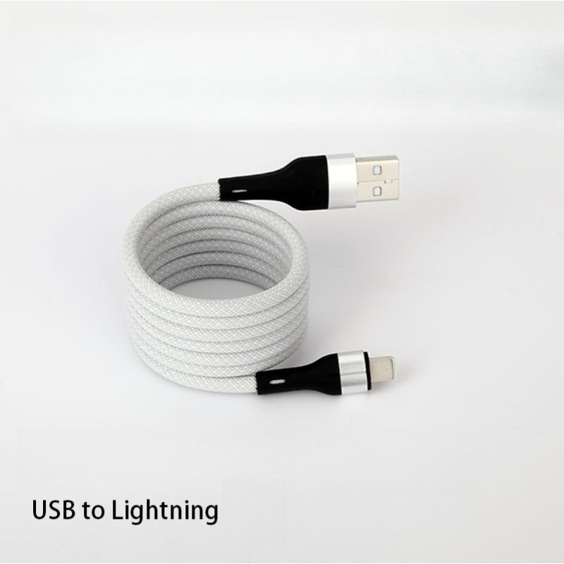 đ„Magnetisk snabbladdningskabel med flĂ€tad design och multikompatibilitet