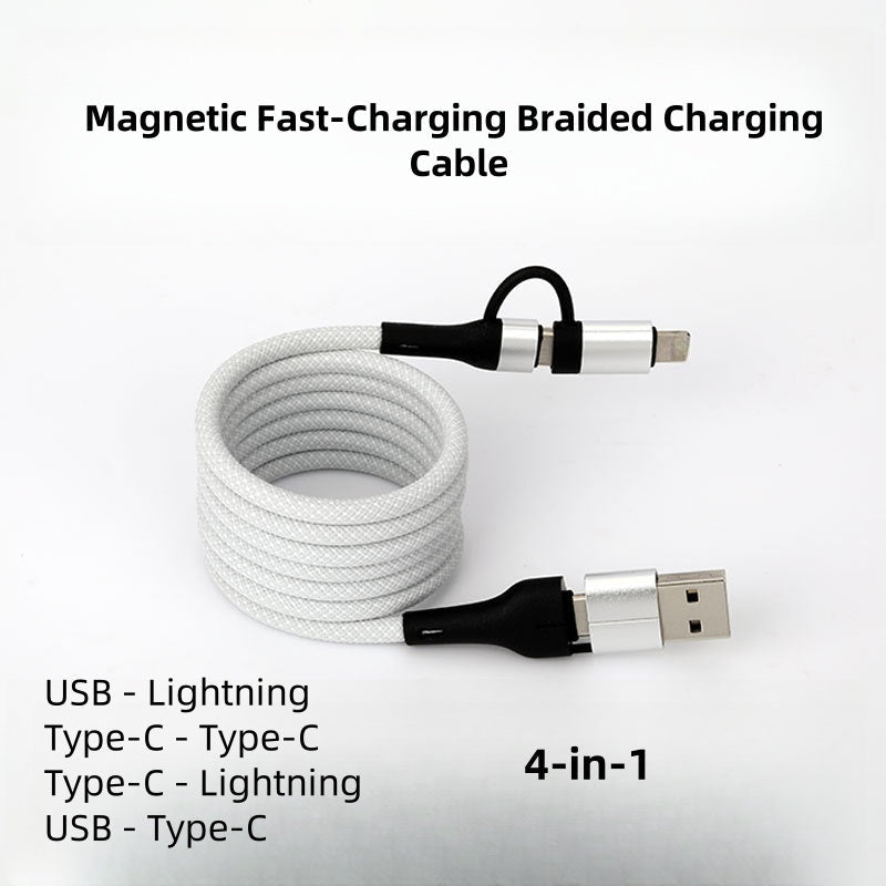 đ„Magnetisk snabbladdningskabel med flĂ€tad design och multikompatibilitet