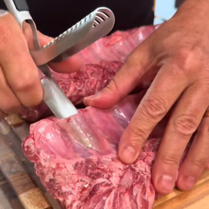 đ„Rostfritt stĂ„l BBQ Rib Skinner
