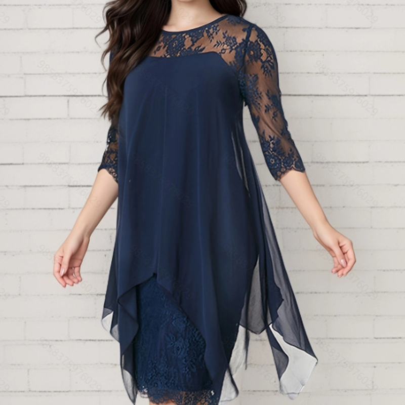 đ 50% RABATT! âš Elegant SpetsklĂ€nning med Hög LĂ„g FĂ„ll â Trendig & Sofistikerad â Perfekt för Bröllop, Fester & Speciella TillfĂ€llen đž