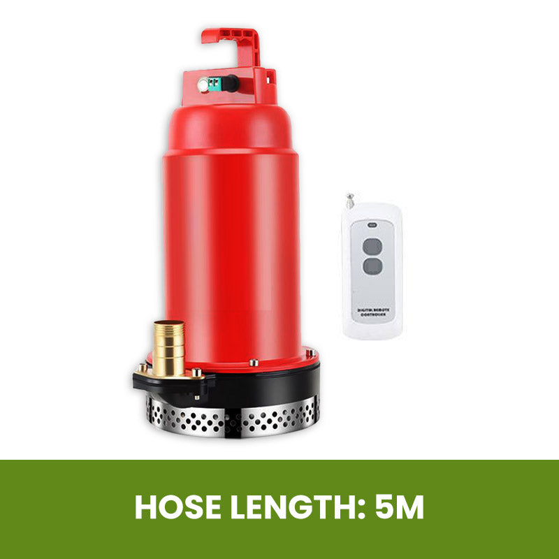 đ„Smart fjĂ€rrstyrd pump med vattenslang