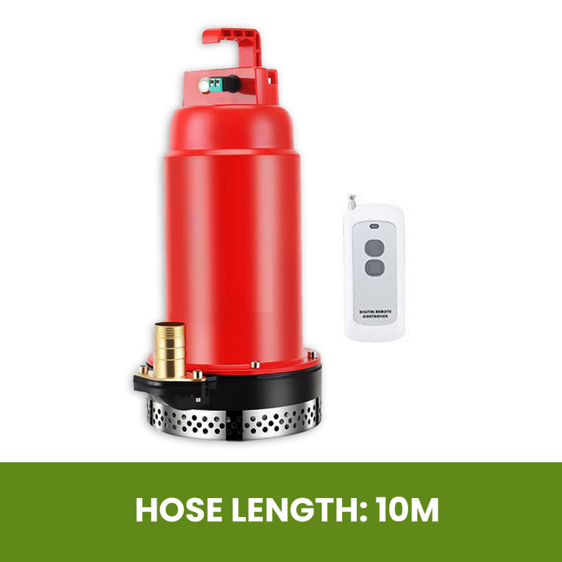 đ„Smart fjĂ€rrstyrd pump med vattenslang