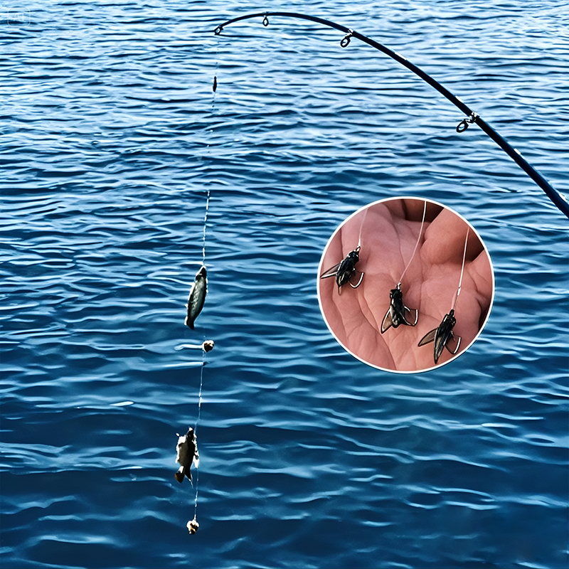 đŁMulti-Hook konstgjord flugfiske betesuppsĂ€ttning