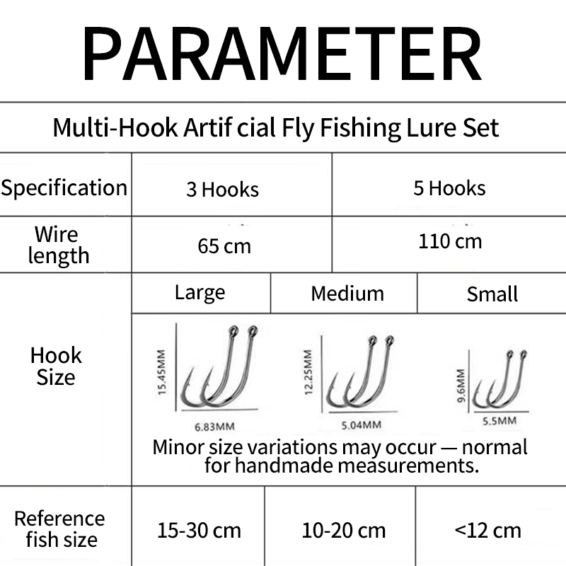 đŁMulti-Hook konstgjord flugfiske betesuppsĂ€ttning