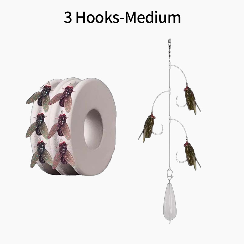 đŁMulti-Hook konstgjord flugfiske betesuppsĂ€ttning