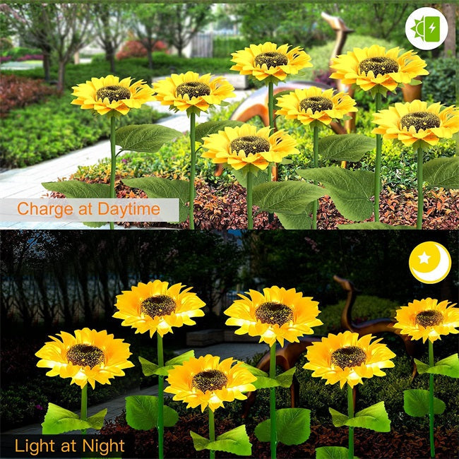 đ„Sunflower Solar Garden Stake Led Lights