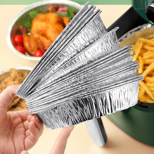 (đ2025 NyĂ„rsförsĂ€ljningđSPAR 48% RABATT)10 st Set Ă
teranvÀndbar aluminiumfolie Air Fryer Liners