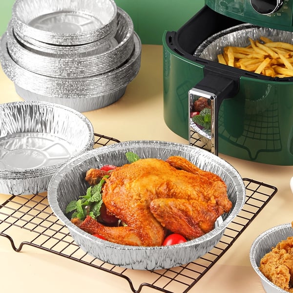(đ2025 NyĂ„rsförsĂ€ljningđSPAR 48% RABATT)10 st Set Ă
teranvÀndbar aluminiumfolie Air Fryer Liners