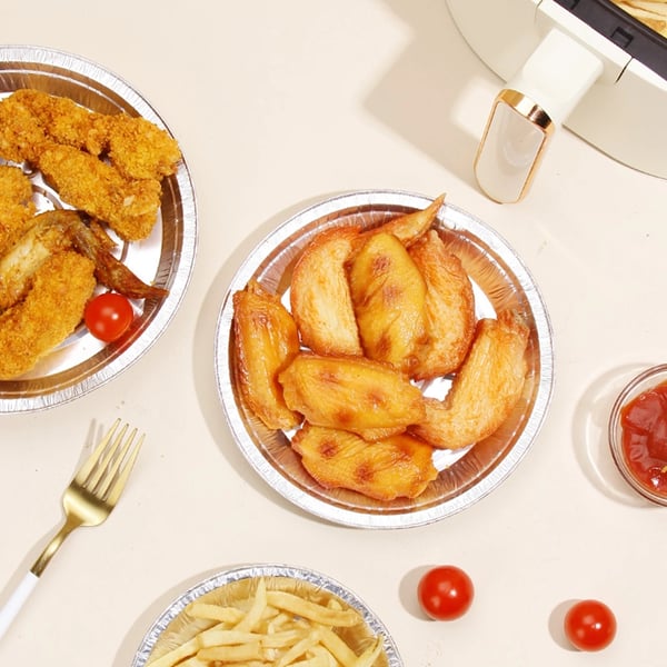 (đ2025 NyĂ„rsförsĂ€ljningđSPAR 48% RABATT)10 st Set Ă
teranvÀndbar aluminiumfolie Air Fryer Liners