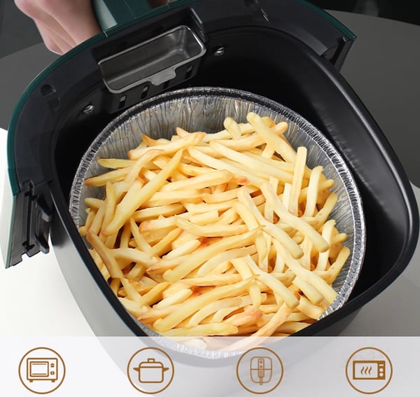 (đ2025 NyĂ„rsförsĂ€ljningđSPAR 48% RABATT)10 st Set Ă
teranvÀndbar aluminiumfolie Air Fryer Liners