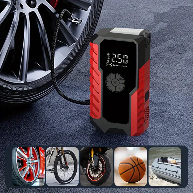 đ„Smart klĂ€mma för bilstart, bĂ€rbar trĂ„dlös luftpump för bilen