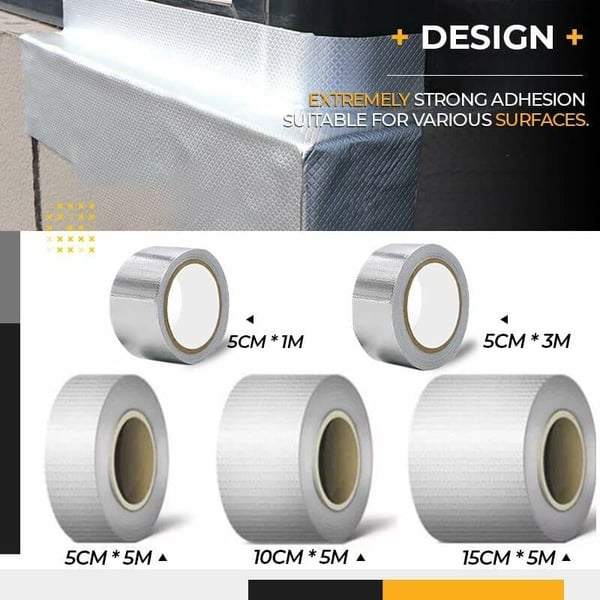 🏠 TIDSBEGRÄNSAT ERBJUDANDE: 50% RABATT! ✨ Superstark Vattentät Butyltejp – Aluminiumfolie, -40℃~120℃, Tål 3 bar Tryck 🛠️