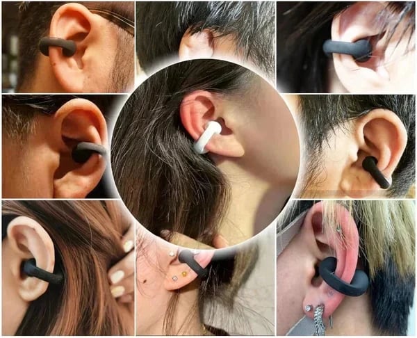 đ„ Sista dagen 49% OFF - TrĂ„dlösa vattentĂ€ta hörlurar med benledande öronclips