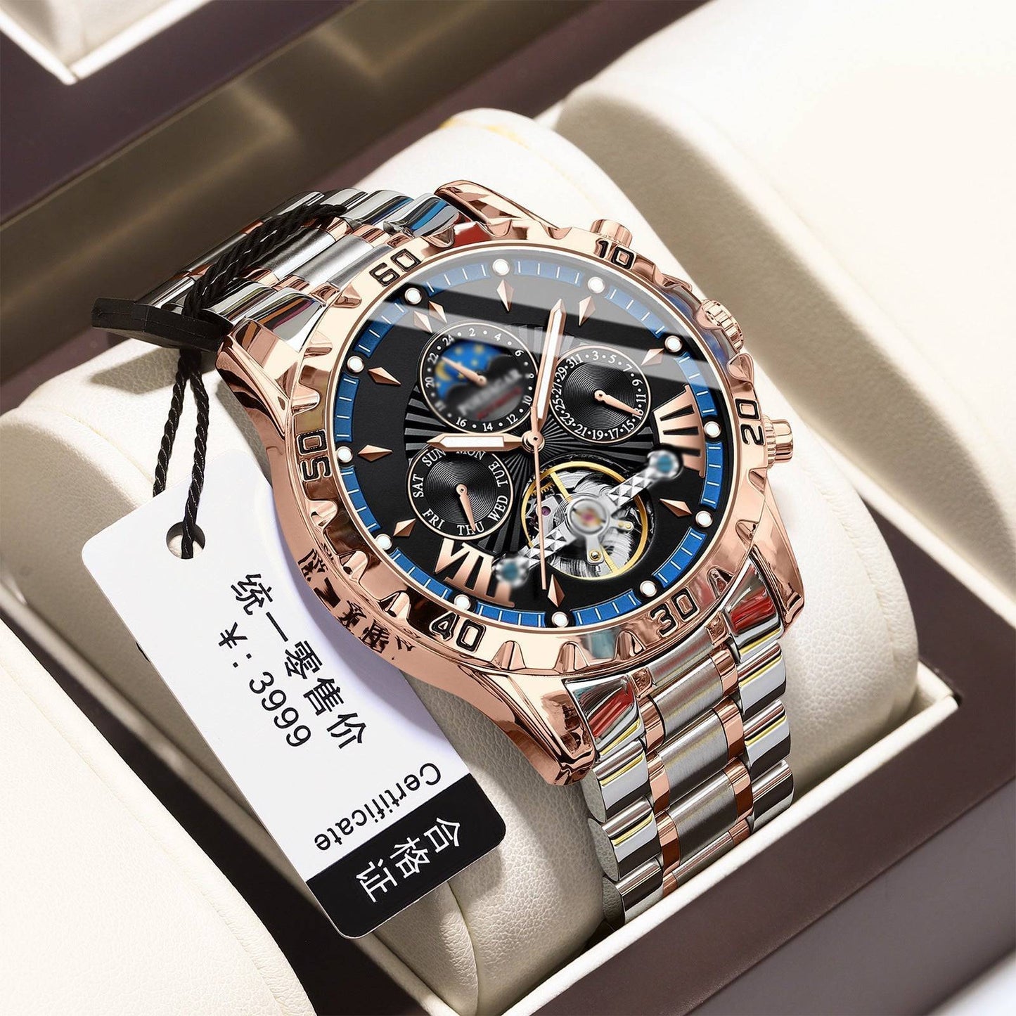 ⌚💧Swiss Brand New Waterproof Automatic Mechanical Watches