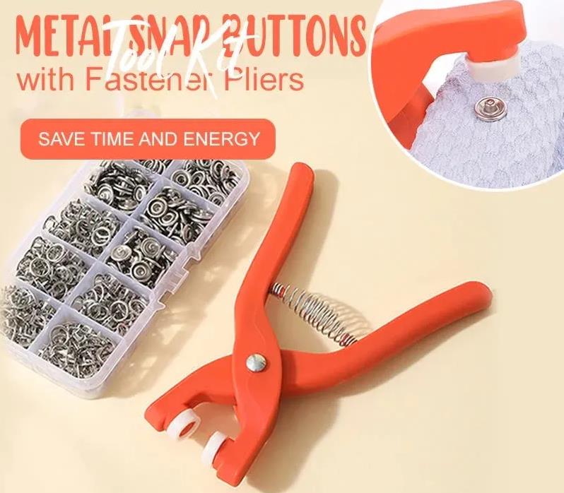 đ„Metallknappar med fĂ€stverktygssats