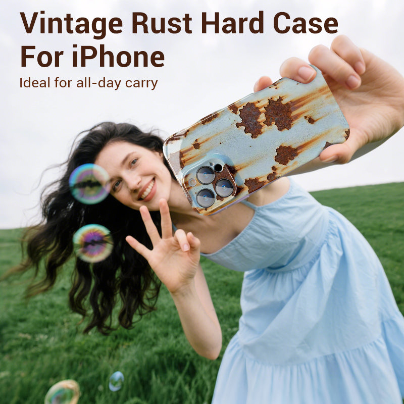 đ„2025 NY ARRIVAL đ©Vintage Rost HĂ„rt fodral för iPhone