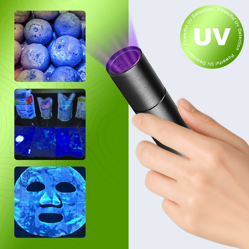 UV-svart ljus ficklampa för grönsaks inspektion