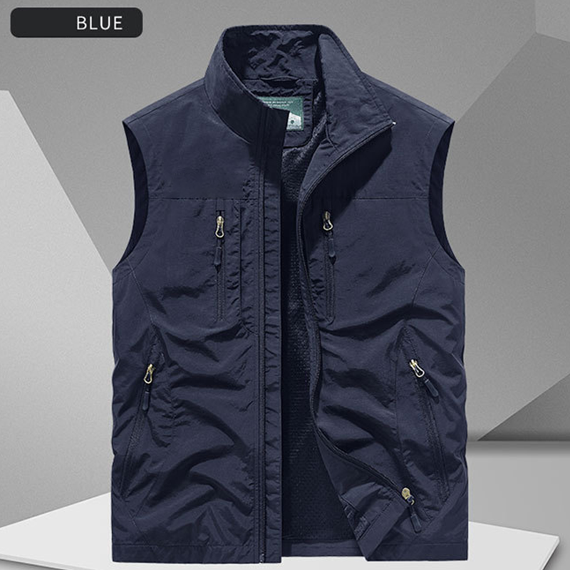 ⏰ Tidsbegränsat Erbjudande: 50% RABATT 🔥🧥 Herr Oversized Ärmlös Västjacka Med Fickor