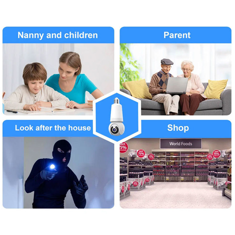 đ„Smart WiFi-sikkerhetskamera med lys
