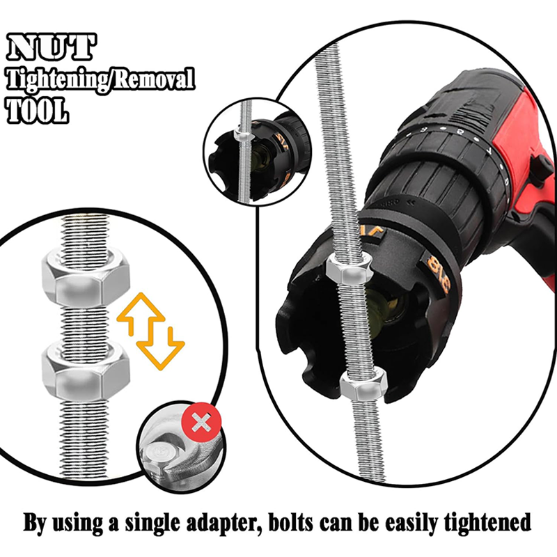 🔥Drill-Ready Nut Tightening & Removal Tool